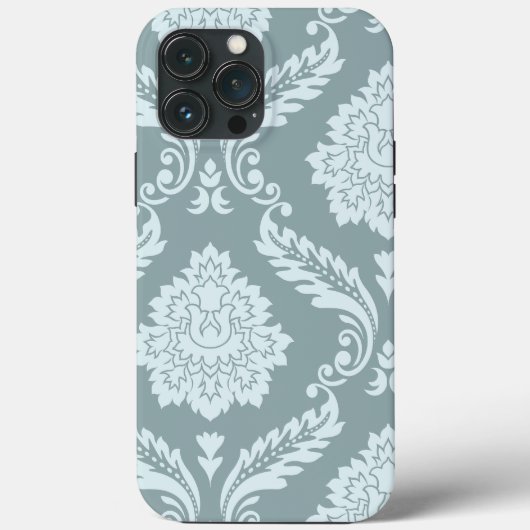 Rococo Damask Art I Duck Egg Blue+Teal Case-Mate iPhone Case (Achterkant)