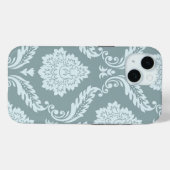 Rococo Damask Art I Duck Egg Blue+Teal Case-Mate iPhone Case (Achterkant (horizontaal))