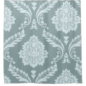 Rococo Damask Art I Duck Egg Blue+Teal Douchegordijn (Voorkant)