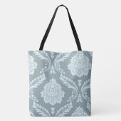 Rococo Damask Art I Duck Egg Blue+Teal Draagtas (Achterkant)