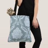 Rococo Damask Art I Duck Egg Blue+Teal Draagtas (Dichtbij)