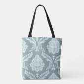 Rococo Damask Art I Duck Egg Blue+Teal Draagtas (Achterkant)