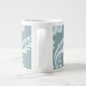 Rococo Damask Art I Duck Egg Blue+Teal Extra Grote Beker (Achterkant)