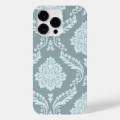 Rococo Damask Art I Duck Egg Blue+Teal iPhone Hoesje (Achterkant)