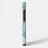 Rococo Damask Art I Duck Egg Blue+Teal iPhone Hoesje (Linkerkant)