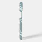 Rococo Damask Art I Duck Egg Blue+Teal iPhone Hoesje (Rechterkant)