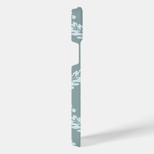 Rococo Damask Art I Duck Egg Blue+Teal iPhone Hoesje (Rechterkant)