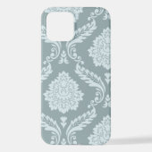 Rococo Damask Art I Duck Egg Blue+Teal iPhone Hoesje (Achterkant)