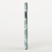 Rococo Damask Art I Duck Egg Blue+Teal iPhone Hoesje (Rechterkant)