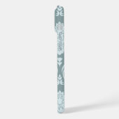 Rococo Damask Art I Duck Egg Blue+Teal iPhone Hoesje (Linkerkant)