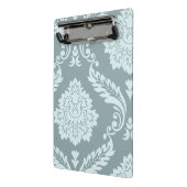 Rococo Damask Art I Duck Egg Blue+Teal Mini Klembord (Angled2)