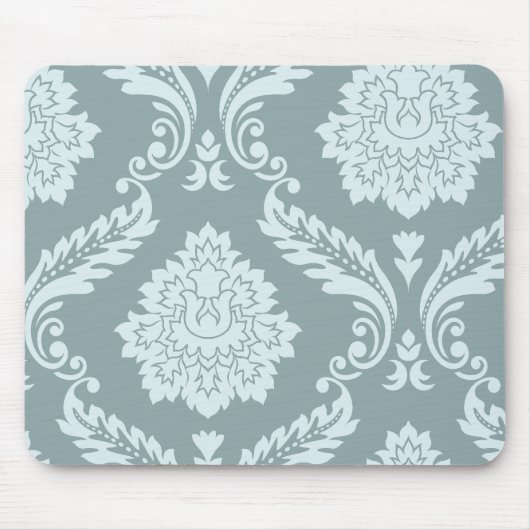 Rococo Damask Art I Duck Egg Blue+Teal Muismat (Voorkant)