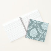 Rococo Damask Art I Duck Egg Blue+Teal Notitieboek (Binnen)