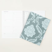 Rococo Damask Art I Duck Egg Blue+Teal Planner (Display)