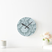 Rococo Damask Art I Duck Egg Blue+Teal Ronde Klok (Huis)