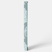 Rococo Damask Art I Duck Egg Blue+Teal Samsung Galaxy Hoesje (Linkerkant)