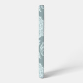 Rococo Damask Art I Duck Egg Blue+Teal Samsung Galaxy Hoesje (Linkerkant)