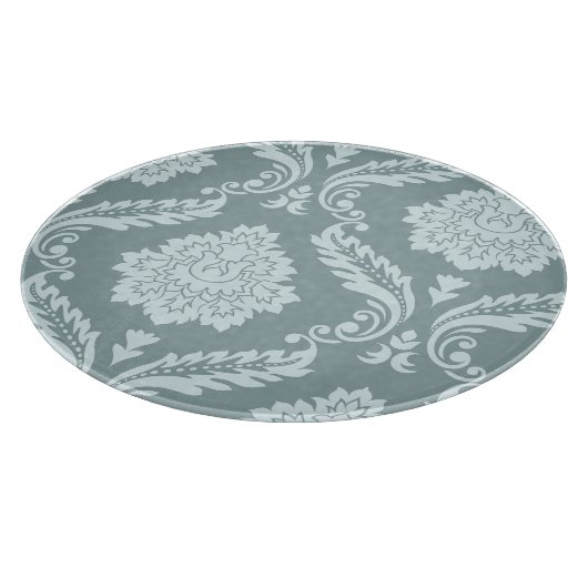 Rococo Damask Art I Duck Egg Blue+Teal Snijplank (Hoek)