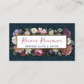 Rococo Damask & Elegant Floral Social Networking Visitekaartje (Voorkant)
