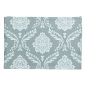 Rococo Damask Lg Pattern Duck Egg Blue+Teal Kussensloop (Achterkant)