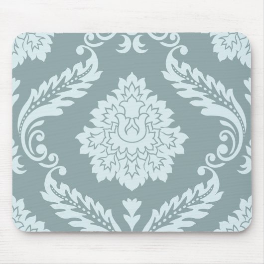 Rococo Damask Lg Pattern Duck Egg Blue+Teal Muismat (Voorkant)