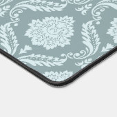 Rococo Damask Pattern Duck Egg Blue+Teal (Coin)