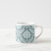 Rococo Damask Pattern Duck Egg Blue+Teal Espresso Kop (Rechts)