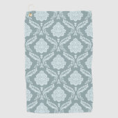 Rococo Damask Pattern Duck Egg Blue+Teal Golfhanddoek (Voorkant)