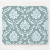 Rococo Damask Pattern Duck Egg Blue+Teal Muismat (Voorkant)