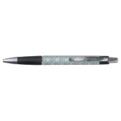 Rococo Damask Pattern Duck Egg Blue+Teal Pen (Achterkant)