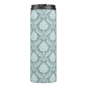 Rococo Damask Pattern Duck Egg Blue+Teal Thermosbeker (Achterkant)