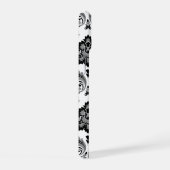 Rococo Damask Pattern Grey Black White (Côté droit)