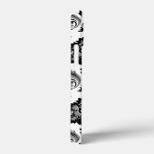 Rococo Damask Pattern Grey Black White Case-Mate iPhone Case (Achterkant / Rechts)