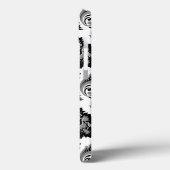 Rococo Damask Pattern Grey Black White Case-Mate iPhone Case (Achterkant / Links)