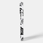 Rococo Damask Pattern Grey Black White Case-Mate iPhone Case (Achterkant / Links)