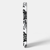 Rococo Damask Pattern Grey Black White Case-Mate iPhone Case (Achterkant / Links)