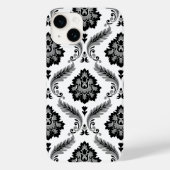 Rococo Damask Pattern Grey Black White Case-Mate iPhone Case (Achterkant)