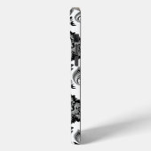 Rococo Damask Pattern Grey Black White Case-Mate iPhone Case (Achterkant / Links)