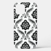 Rococo Damask Pattern Grey Black White Case-Mate iPhone Case (Achterkant)