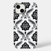 Rococo Damask Pattern Grey Black White Case-Mate iPhone Case (Achterkant)
