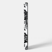 Rococo Damask Pattern Grey Black White Case-Mate iPhone Case (Achterkant / Links)