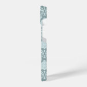 Rococo Damask Rpt Pattern Duck Egg Blue+Teal iPhone Hoesje (Linkerkant)