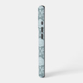Rococo Damask Rpt Pattern Duck Egg Blue+Teal iPhone Hoesje (Linkerkant)