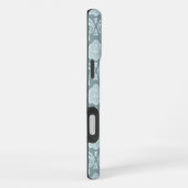 Rococo Damask Rpt Pattern Duck Egg Blue+Teal iPhone Hoesje (Rechterkant)