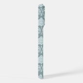 Rococo Damask Rpt Pattern Duck Egg Blue+Teal iPhone Hoesje (Rechterkant)