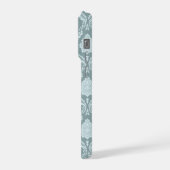 Rococo Damask Rpt Pattern Duck Egg Blue+Teal iPhone Hoesje (Linkerkant)