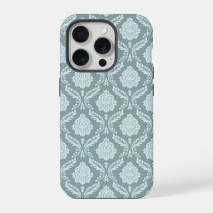 Rococo Damassé Rpt Motif Œuf de Canard Bleu+Turquo