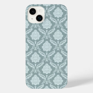 Rococo Damassé Rpt Motif Œuf de Canard Bleu+Turquo
