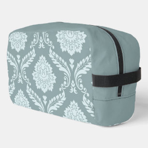 Rococo Damast Grote Patroon Eendenei Blauw+Turquoi Toilettasje