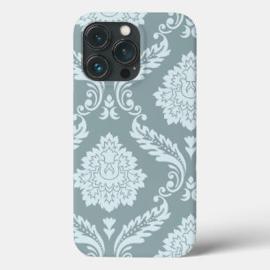 Rococo Damast Kunst I Eendenei Blauw+Turquoise iPhone 13 Pro Hoesje